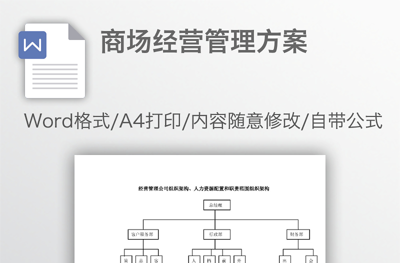 商場經(jīng)營管理方案