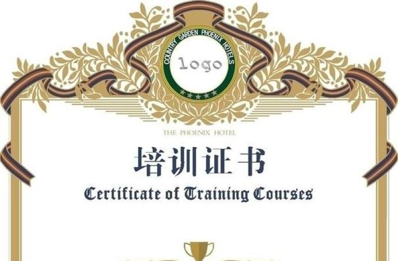 培訓(xùn)證書(shū)設(shè)計(jì)(部分位圖組成)