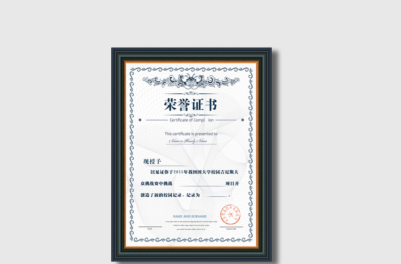 高大上簡(jiǎn)約歐式時(shí)尚榮譽(yù)證書模板