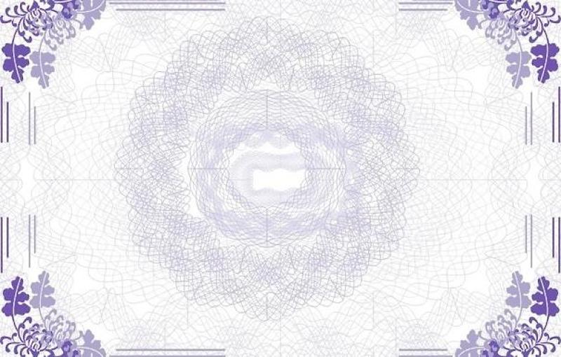 紫檀花防偽證書紋