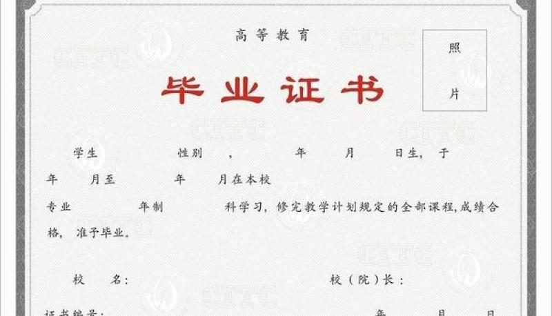 大學(xué)畢業(yè)證書圖片