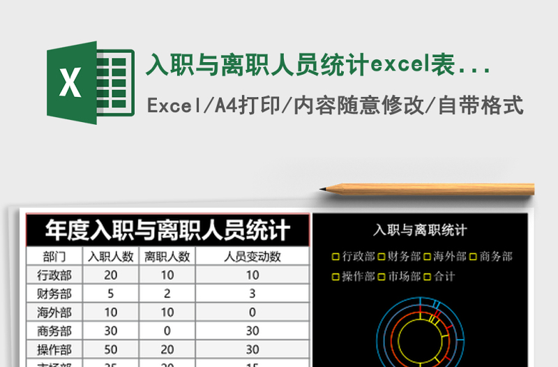 入職與離職人員統(tǒng)計(jì)excel表格