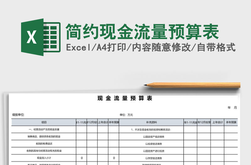 簡約現金流量預算表