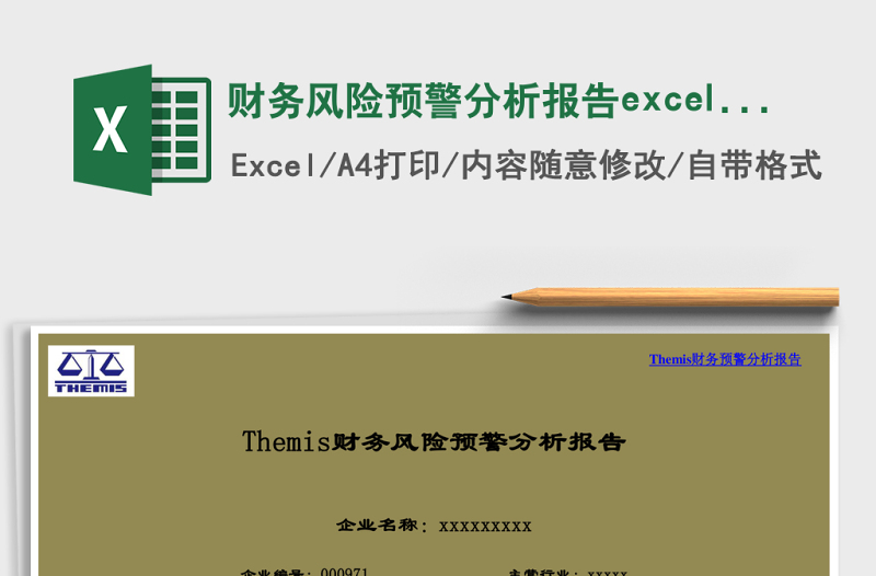 財務(wù)風(fēng)險預(yù)警分析報告excel表