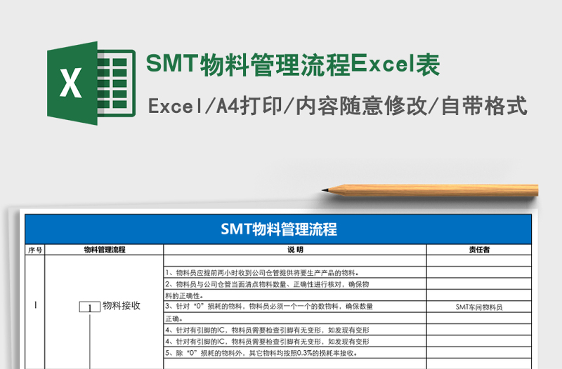 SMT物料管理流程Excel表