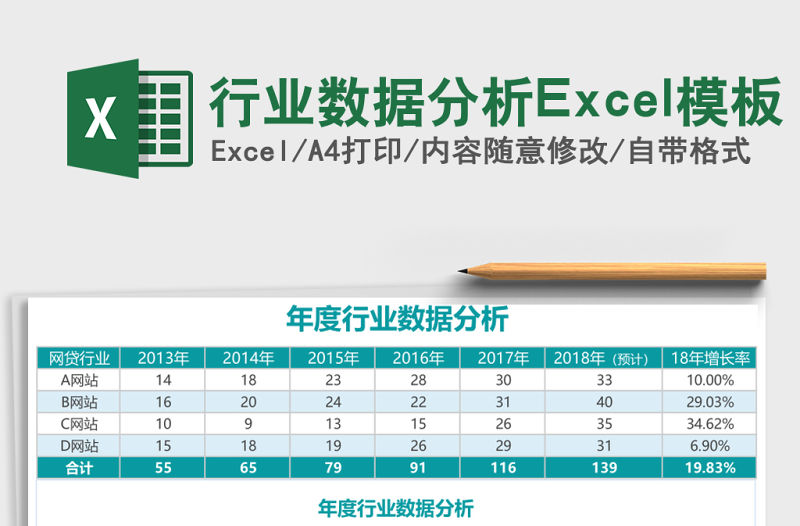 行業(yè)數(shù)據(jù)分析Excel模板