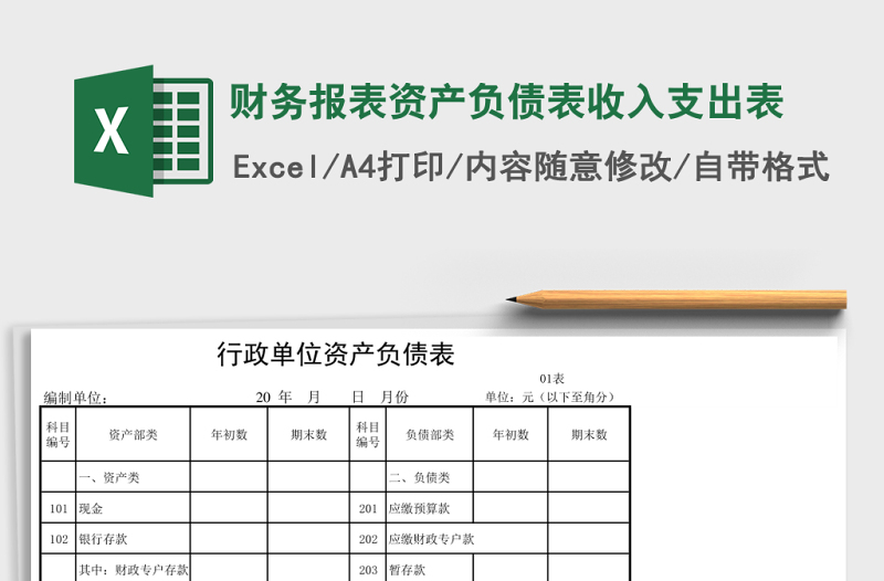 財(cái)務(wù)報(bào)表資產(chǎn)負(fù)債表收入支出表