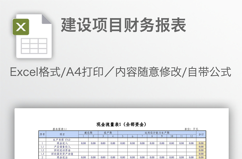 建設(shè)項目財務(wù)報表