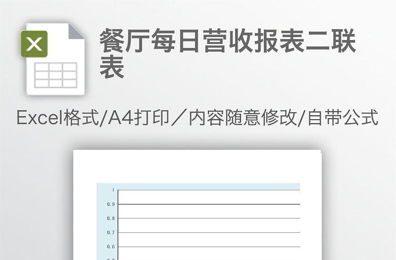 餐廳每日營(yíng)收?qǐng)?bào)表二聯(lián)表
