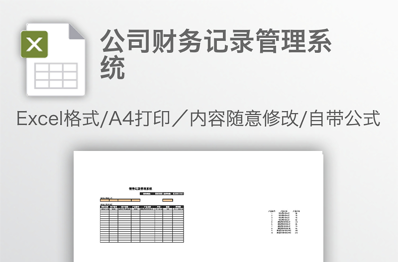 公司财务记录管理系统