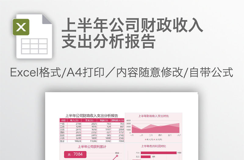 上半年公司財政收入支出分析報告