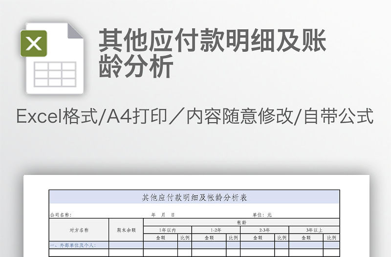 其他應(yīng)付款明細(xì)及賬齡分析