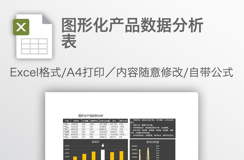 圖形化產(chǎn)品數(shù)據(jù)分析表