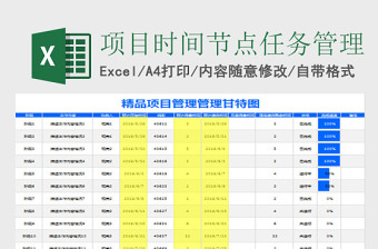 項(xiàng)目時(shí)間節(jié)點(diǎn)任務(wù)管理甘特圖Excel表格
