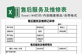 2022售后服务领料单