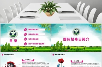 原創(chuàng)2021年國(guó)際禁毒日宣傳介紹主題班會(huì)ppt-版權(quán)可商用