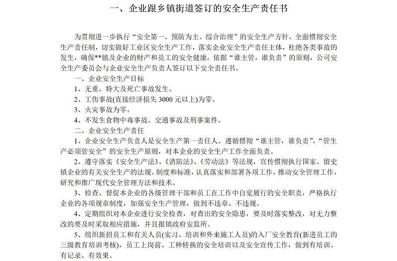 71個(gè)崗位安全生產(chǎn)責(zé)任書-141頁(yè)