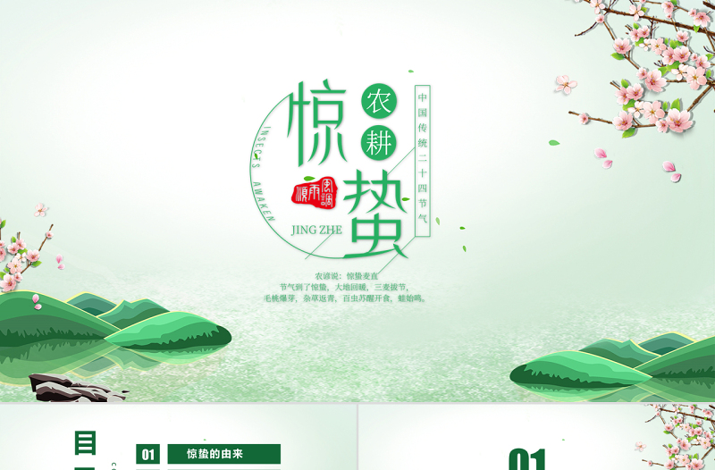 中國(guó)傳統(tǒng)二十四節(jié)氣之驚蟄節(jié)氣主題班會(huì)介紹PPT