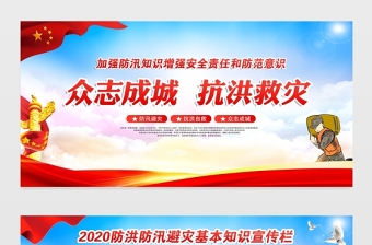 2020防洪避災(zāi)防汛減災(zāi)知識(shí)宣傳展板宣傳欄設(shè)計(jì)