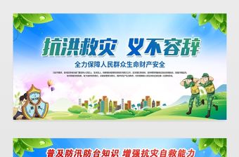 防汛抗洪救災宣傳展板設計模板