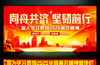 深入學(xué)習(xí)2020兩會(huì)精神展板