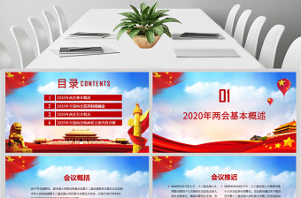 2020年黨政風(fēng)聚焦兩會(huì)深入學(xué)習(xí)PPT模板