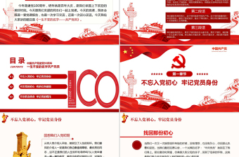 中國共產(chǎn)黨建黨100周年一生不變的名字共產(chǎn)黨員ppt模板