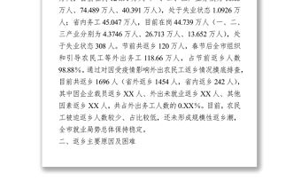  2021年農民工返鄉情況報告 