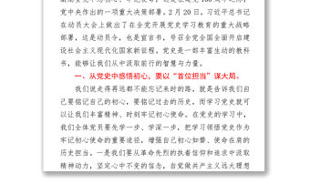 村支部書記黨課：學(xué)黨史悟初心，以“三個首位”起步開局 (1)