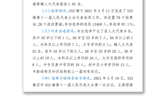 2021年鎮(zhèn)人大換屆選舉工作總結(jié)