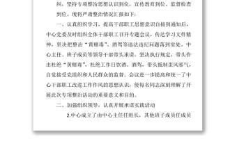 关于对党员干部参与黄赌毒酒驾等违法违纪问题开展专项整治的自查报告