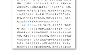 2021文化廣電旅游局護(hù)航建黨100周年平安保障行動(dòng)實(shí)施方案.