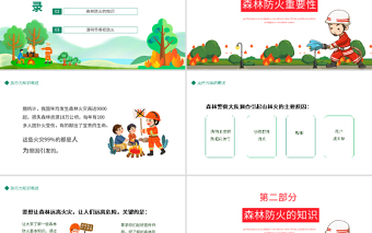 2022平安清明森林防火PPT清新插畫風(fēng)清明節(jié)森林防火安全教育主題班會課件模板