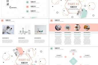 北欧小清新大理石简约风工作计划课件答辩通用