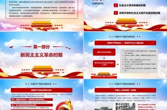 2021慶祝建黨一百周年藍色黨政風學習黨史增強黨性PPT