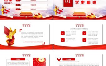 百年大黨再出發PPT紅色時尚學史明理學史增信學史崇德學史力行學史黨史學習教育系列黨課