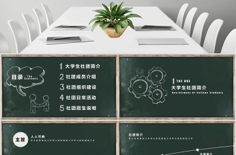 簡(jiǎn)約黑板風(fēng)大學(xué)社團(tuán)招新PPT模板