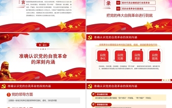 2021黨的偉大自我革命PPT黨建風將新時代黨的偉大自我革命進行到底專題教育黨課模板