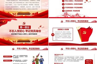 從黨史中讀懂共產黨人的初心建黨100周年黨課PPT