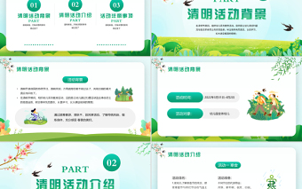 2022清明節(jié)活動方案PPT卡通風(fēng)幼兒園清明節(jié)節(jié)日活動策劃活動結(jié)束課件模板