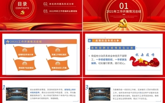 社區(qū)村黨支部工作述職匯報(bào)PPT簡約大氣黨支部微黨課課件模板