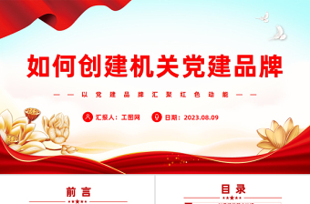 如何創(chuàng)建機(jī)關(guān)黨建品牌PPT紅色大氣以黨建品牌匯聚紅色動(dòng)能基層黨組織建設(shè)課件