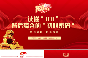 2022庆祝中国共产党成立101周年为主题的主题ppt制作五年级