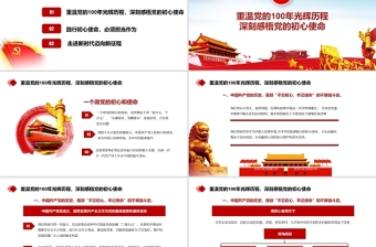藍(lán)色大氣簡約黨政風(fēng)黨的百年光輝建黨百年P(guān)PT