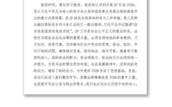 政法隊(duì)伍教育整頓專題民主生活會(huì)（法院）