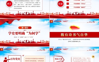 黨史中的大學(xué)問(wèn)PPT大氣黨政風(fēng)黨員干部上好黨史必修課明確為何學(xué)學(xué)什么如何學(xué)黨課課件