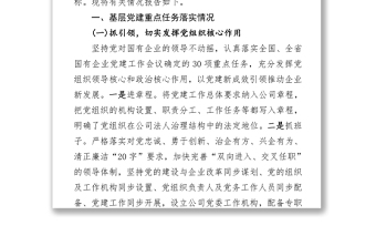基層黨建重點任務(wù)落實情況報告