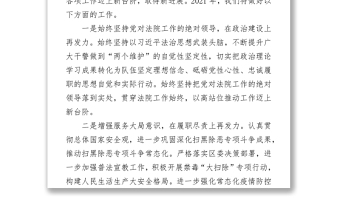 法院院长在政法工作会上的发言