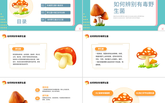 2022預(yù)防野生菌中毒PPT橙色簡約風(fēng)預(yù)防野生菌中毒宣傳課件模板
