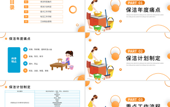 2022保潔服務(wù)培訓(xùn)PPT簡(jiǎn)潔插畫風(fēng)保潔操作流程及工具使用培訓(xùn)課件模板